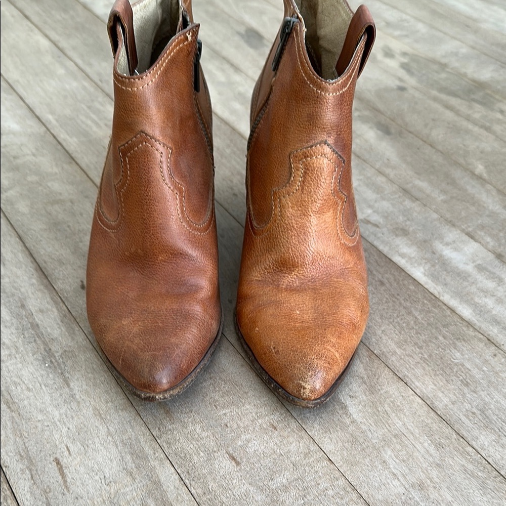 Frye Brown Leather Ankle Boots